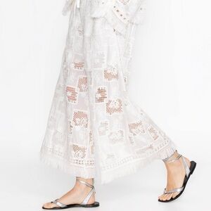 NWT Johnny Was MINCA PANT crochet white size small